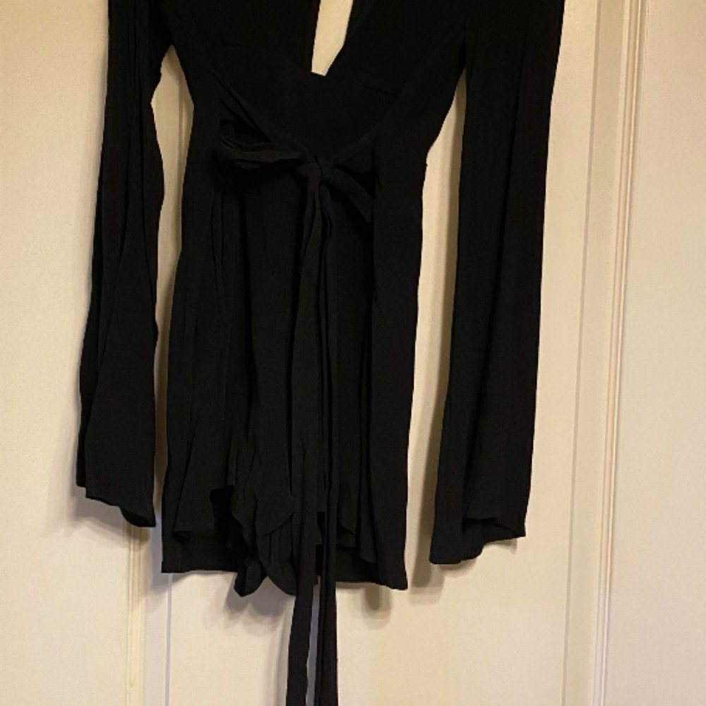 Open Front & Back Romper with Tie Waist - Picture 5 of 5